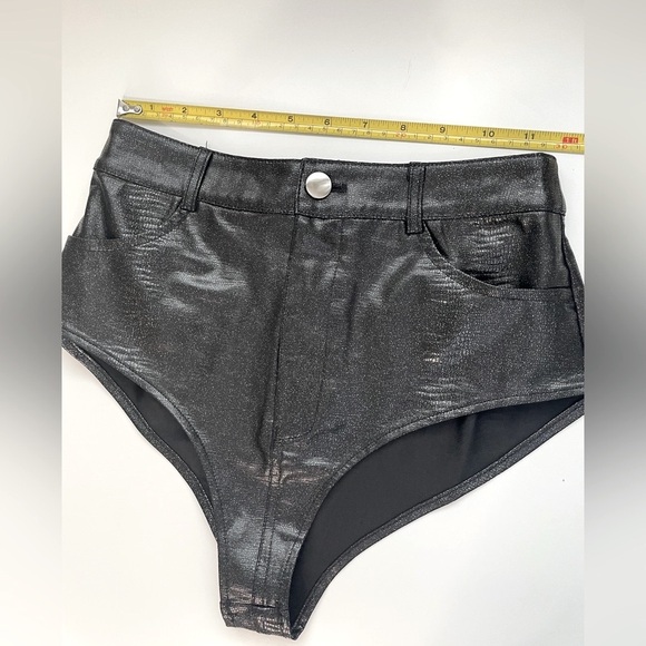 NWOT Shiny Black High-Waisted Panty - Picture 8 of 12